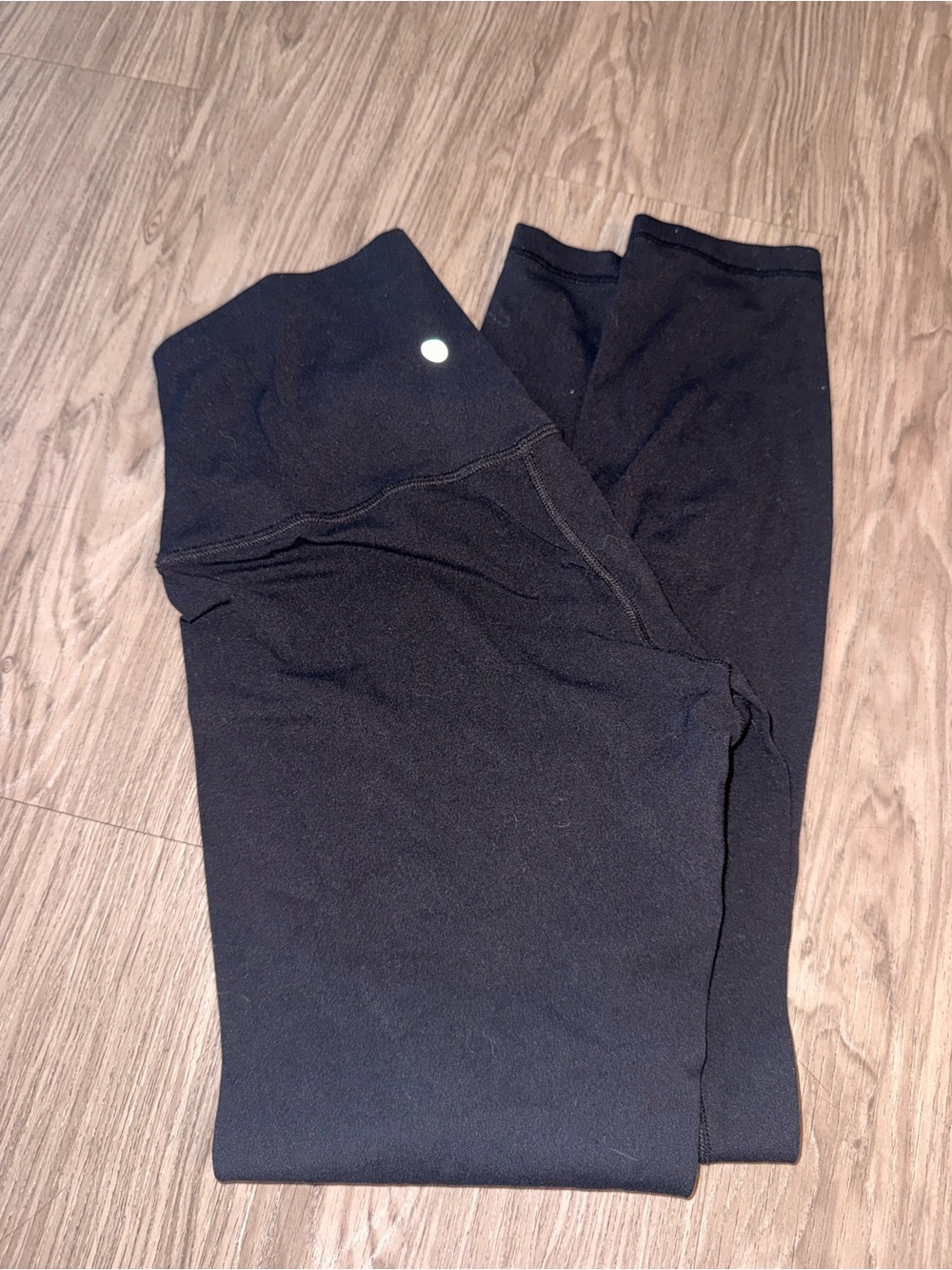 Black High-Waist Leggings with Reflective Dot